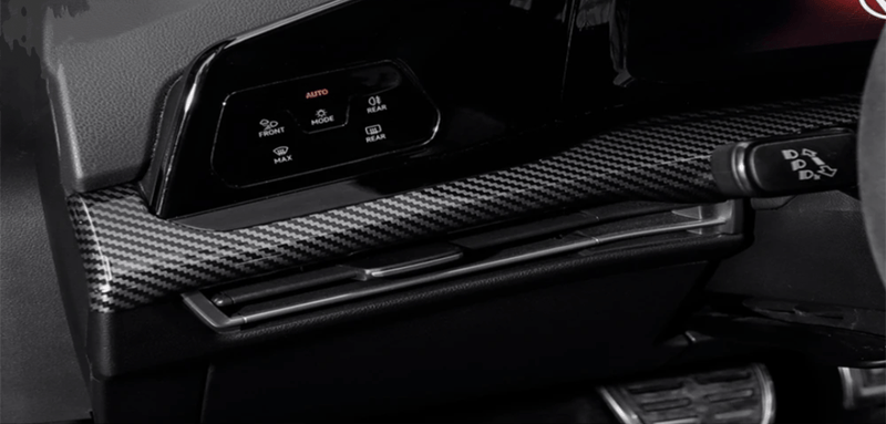 Garniture Tableau de Bord Volkswagen Golf 8 (2019-2024) – Aspect Carbone Brillant, vue 5