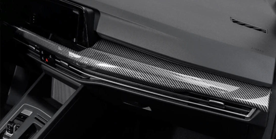 Garniture Tableau de Bord Carbone pour VW Golf 8 2019-2024