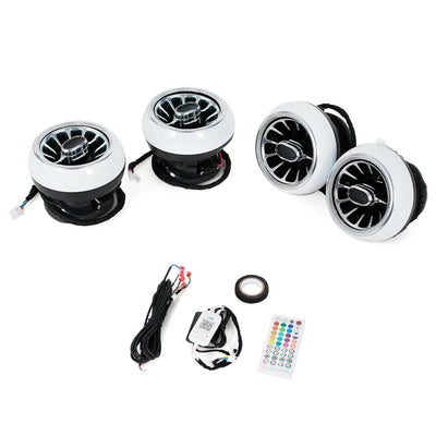 Mercedes-Benz Kit 4 Garnitures de Ventilation Turbo Tableau de Bord