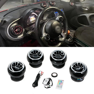 Mercedes-Benz Kit 4 Garnitures de Ventilation Turbo Tableau de Bord