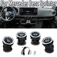 Bouches d'Aération Turbine Mercedes Sprinter – Lot de 4 avec boîtier de commande et télécommande