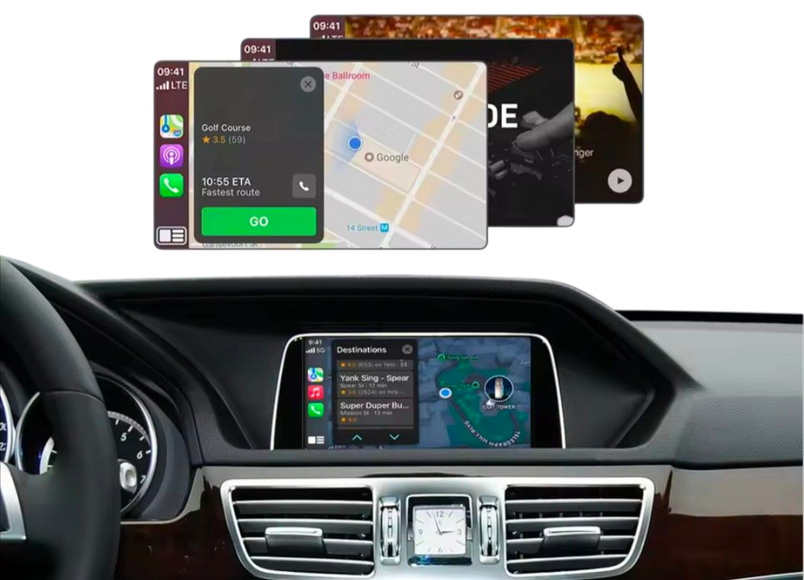 Boîtier CarPlay Mercedes Classe E W212 W207 (2008-2015) – NTG 4.0 ou 4.5, sans fil