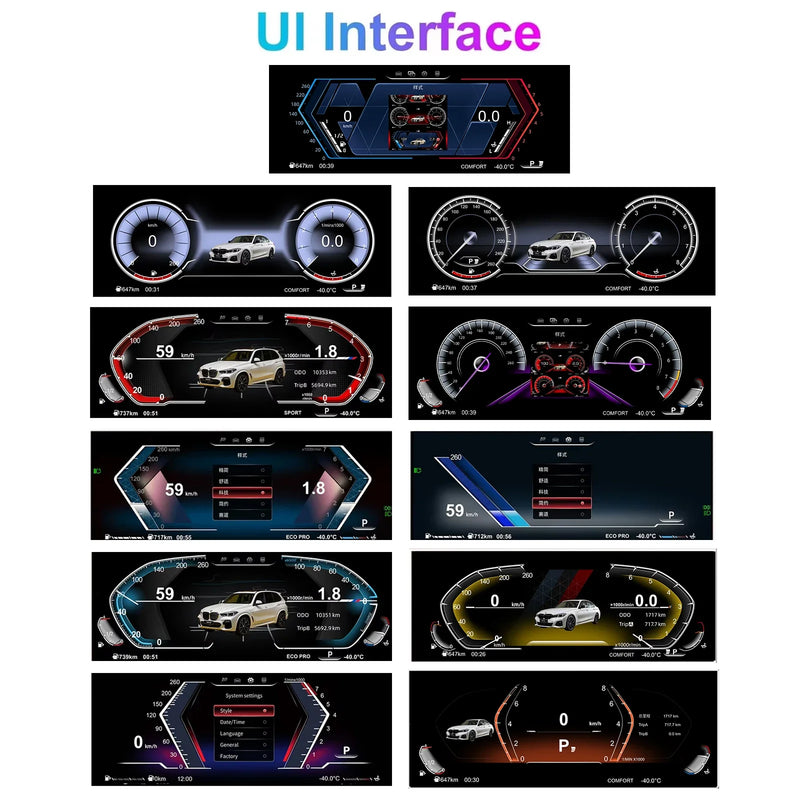 Compteur Digital CarPlay BMW F20 F22 X1 F48 X2 F39 – Écran 10 pouces, avec ou sans HUD, vue 5