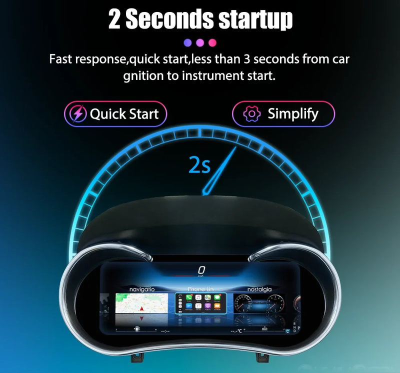 Compteur Digital Mercedes ML W164, GL X164 et Classe R (2005-2017) – Écran 12,3 Pouces, Sans CarPlay, vue 3