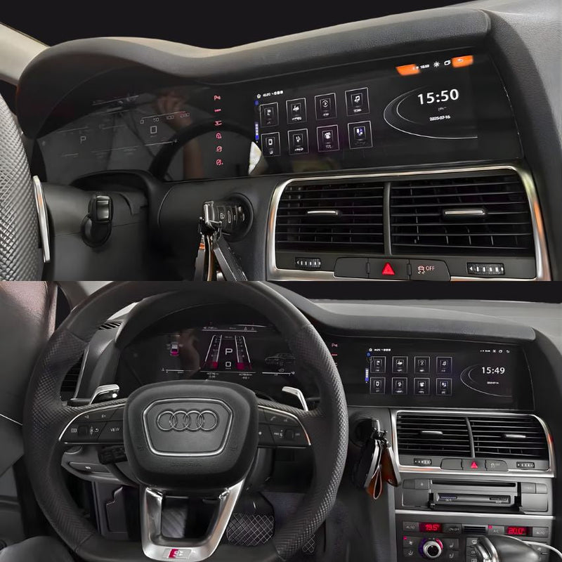 Compteur Digital Audi Q7 4L (2006-2015) – Virtual cockpit, double écran LCD, vue 3