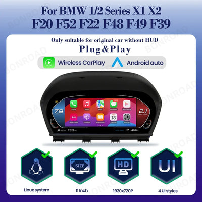 Tableau de Bord Numérique BMW Série 1 2 F20 X1 X2 CarPlay