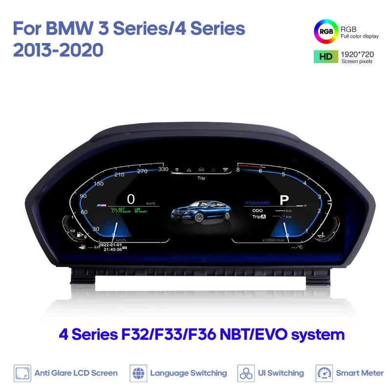 Compteur Digital BMW Série 4 F32 F33 F36 et Série 3 GT F34 (2013-2020) – CarPlay, vue 7