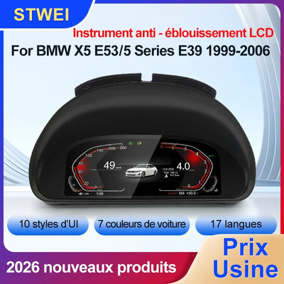 BMW E39 X5 E53 Tableau de Bord Numérique LCD CarPlay