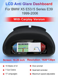 Compteur Digital BMW Série 5 E39 et X5 E53 (1999-2006) – Écran 10,25 Pouces, avec ou sans CarPlay, vue 8