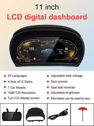 Tableau de Bord Numérique BMW X1 E84 11 Pouces