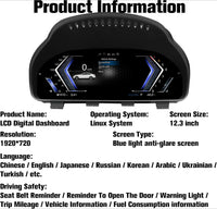 Compteur Digital BMW F10 F15 F16 F25 F26 F07 F02 (2009-2017) – Écran 12,3 pouces, 6 modes, vue 6