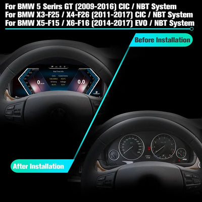BMW F10/F15/F16/F25/F02/F07 Tableau de Bord Numérique, Cockpit Virtuel, Nouvelle Interface