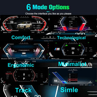 Compteur Digital BMW F10 F15 F16 F25 F26 F07 F02 (2009-2017) – Écran 12,3 pouces, 6 modes, vue 2