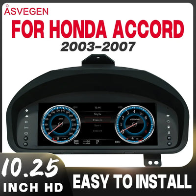 Tableau de Bord Numérique Honda Accord 2003-2007, Écran 10,25 Pouces
