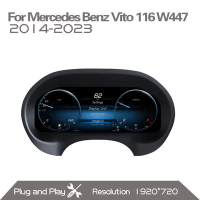 Tableau de Bord Numérique Mercedes-Benz Vito W447 12,3 Pouces CarPlay