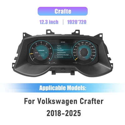 Volkswagen Crafter Tableau de Bord Numérique Écran LCD 2018-2025