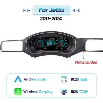 Tableau de Bord Numérique 12,3 Pouces pour VW Golf 7 Jetta Tiguan