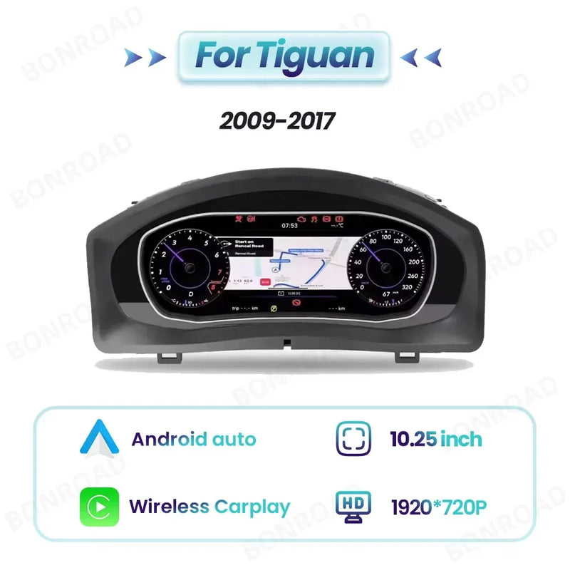 Compteur Digital Volkswagen Golf 7, Jetta, Tiguan et Scirocco – 12,3 pouces, CarPlay sans fil, vue 11