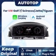 Compteur Digital Volkswagen Golf 7, Jetta, Tiguan et Scirocco – 12,3 pouces, CarPlay sans fil