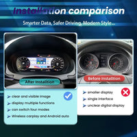 Compteur Digital Volkswagen Golf 7, Jetta, Tiguan et Scirocco – 12,3 pouces, CarPlay sans fil, vue 2