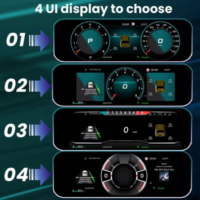 Tableau de Bord Numérique 12,3 Pouces pour VW Golf 7 Jetta Tiguan