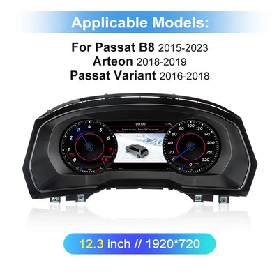 Tableau de Bord Numérique LCD pour VW Passat Golf Tiguan