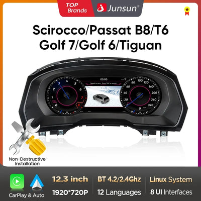 Tableau de Bord Numérique LCD pour VW Passat Golf Tiguan