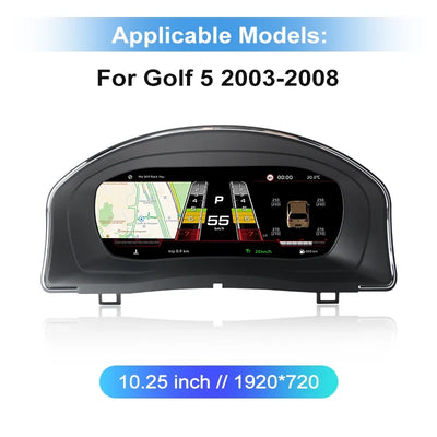 Tableau de Bord Numérique LCD pour VW Passat Golf Tiguan
