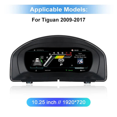 Tableau de Bord Numérique LCD pour VW Passat Golf Tiguan