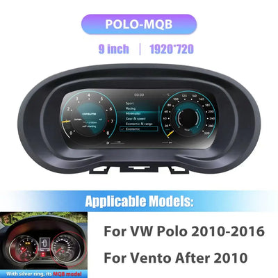 Volkswagen Polo 6R Vento Tableau de Bord Numérique 9 pouces CarPlay