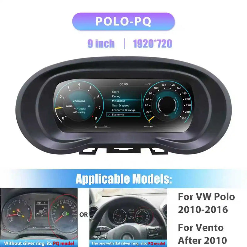 Compteur Digital Volkswagen Polo 6R et Vento (2008-2016) – CarPlay sans fil, MQB ou PQ, vue 8