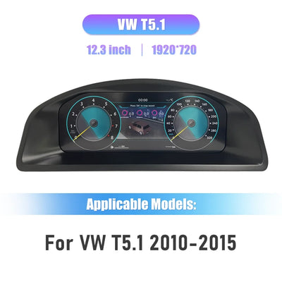 Combiné d'Instruments Numérique VW T5.1, Écran LCD, 2010-2015