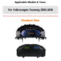 Compteur Digital Volkswagen Touareg (2003-2010) – Écran 12,3 Pouces, CarPlay filaire, vue 2