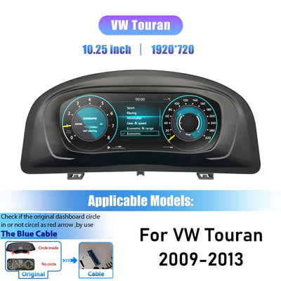Volkswagen Touran Tableau de Bord Numérique Cockpit Virtuel 2004-2013