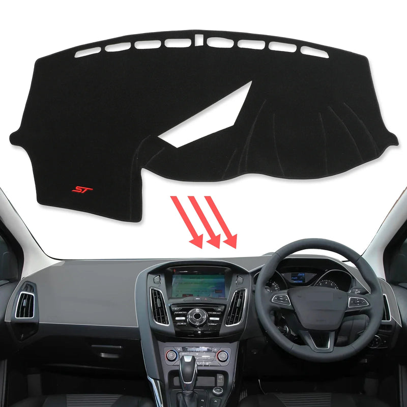 Tapis de Tableau de Bord Ford Focus ST RS (2012-2018) – Anti-UV, Logo ST Rouge ou RS Bleu, vue 8