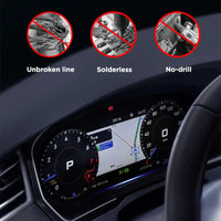 Compteur Digital Volkswagen Amarok (2017-2020) – Écran 12,3 pouces, 1920 x 720, vue 2