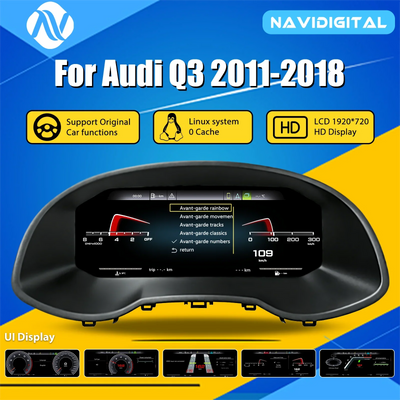 Virtual cockpit Audi Q3 vue de face, écran haute résolution installé