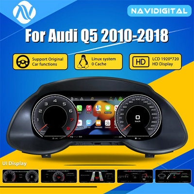 Virtual cockpit Audi Q5 vue de face, affichage numérique HD installé