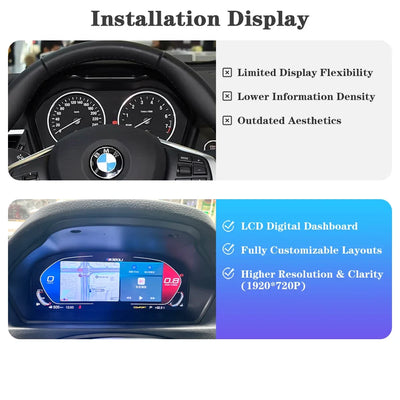 Profil du virtual cockpit BMW Série 1 montrant l'épaisseur du boîtier 11 pouces