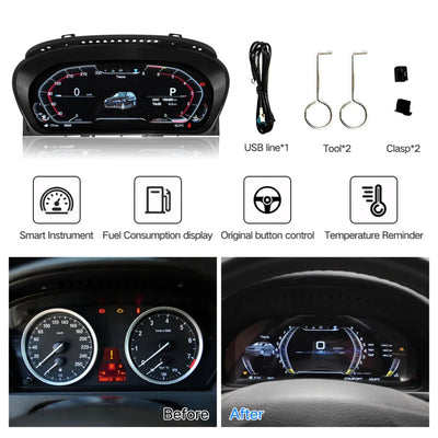 Écran HD du tableau de bord numérique BMW X5 E70