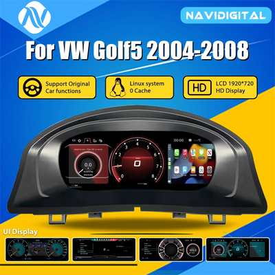 Virtual cockpit Golf 5 vue de face, compteur digital installé