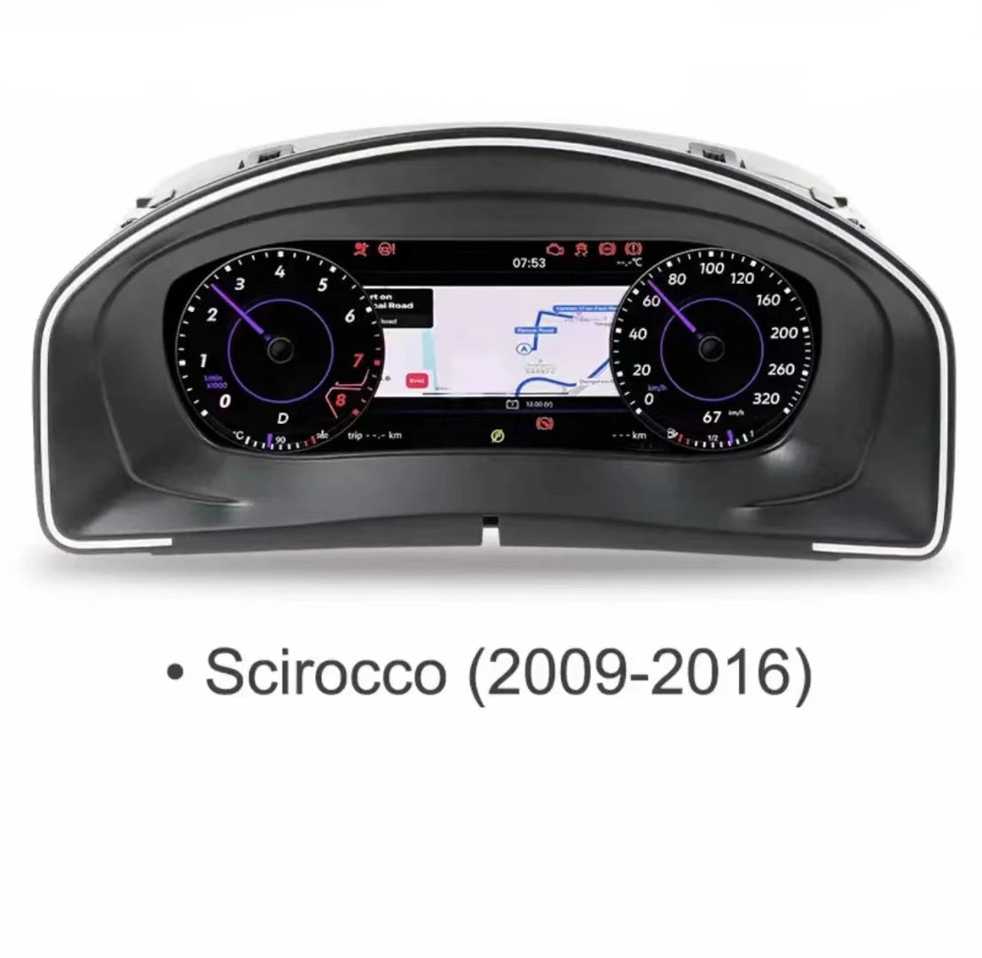 Virtual Cockpit Scirocco compteur digital au rendu OEM